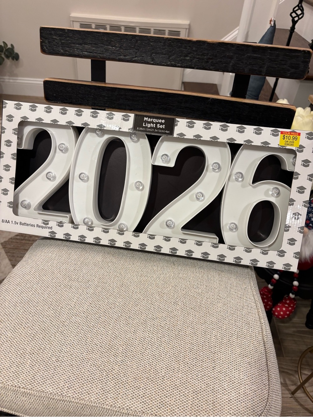 Grad Party Decor 2026 White Marquee Light Set NWT